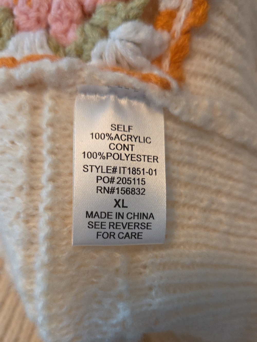 NWT Bibi XL Granny Sweater - Picture 11 of 12